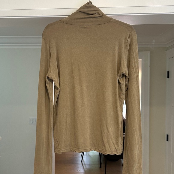 Mijeong Park Lightweight Beige Long Sleeve Roll Neck Top - Size L - Picture 5 of 12